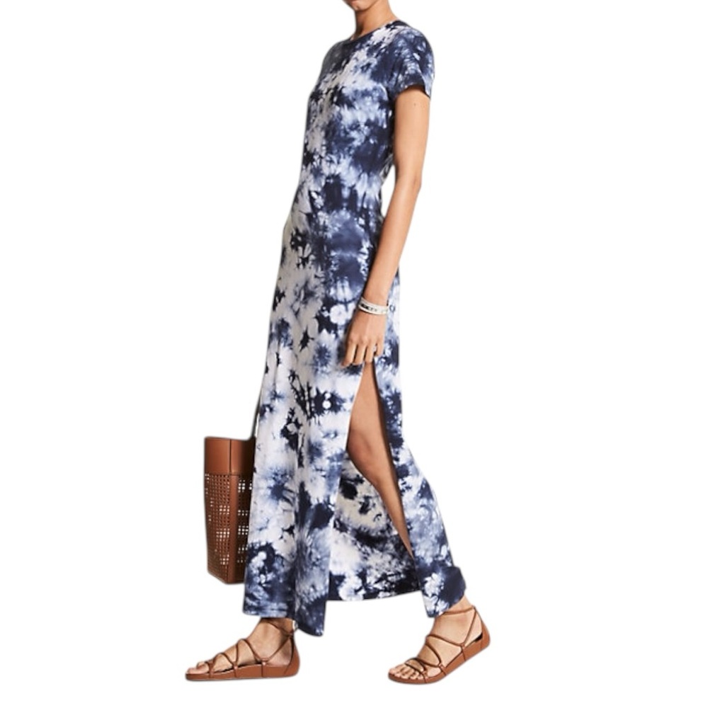 Michael Michael Kors Organic Cotton Tie-Dye T-Shirt Maxi Dress NWOT S